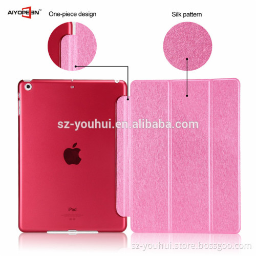 New Arrival and Fashion Silk Pattern PU Ultra-thin folded 3 styles conjoined case for iPad mini 2